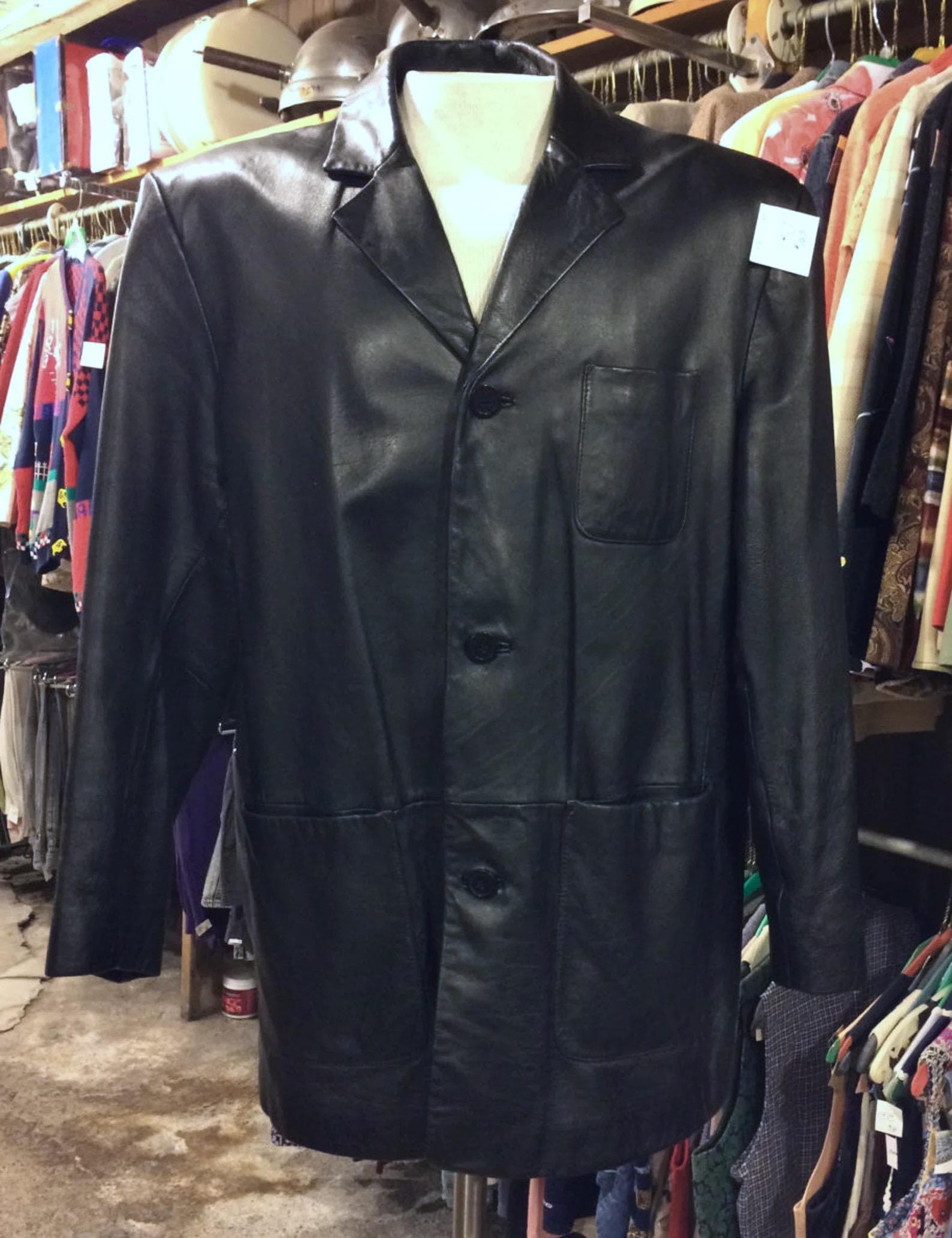 Vintage Black Leather Blazer by Wilsons Leather Pelle Studio