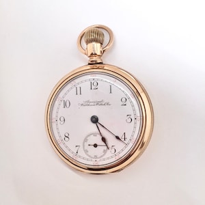 Antique, Engraved, 14K Gold-filled American Waltham Watch Co. Pocket Watch - Victorian Era - Still Works!