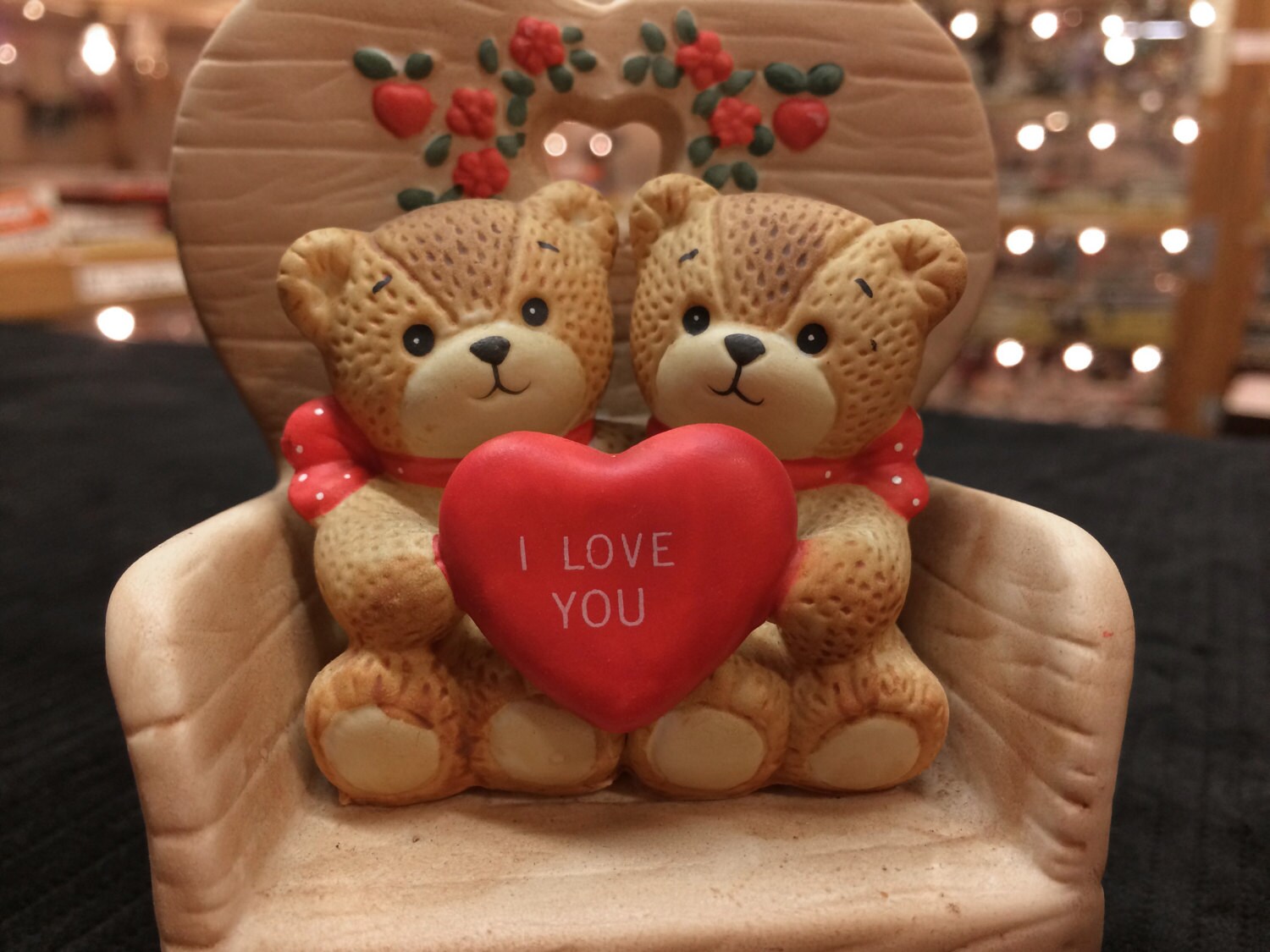 Vintage 1988 Lucy and Me i Love You Teddy Bears, tea for Two Music Box by Enesco Etsy