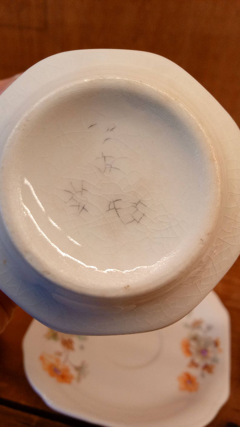 6 Odd Tea Cups and Saucers Mad Hatter Pottery Vintage Etsy