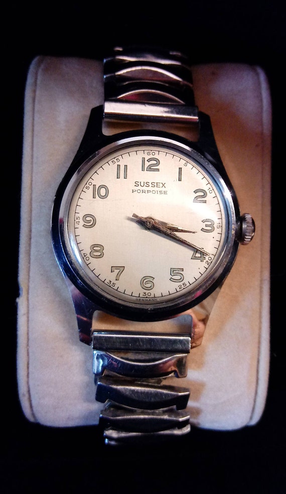 Vintage Rare 1960s Sussex Porpoise Military Watch 