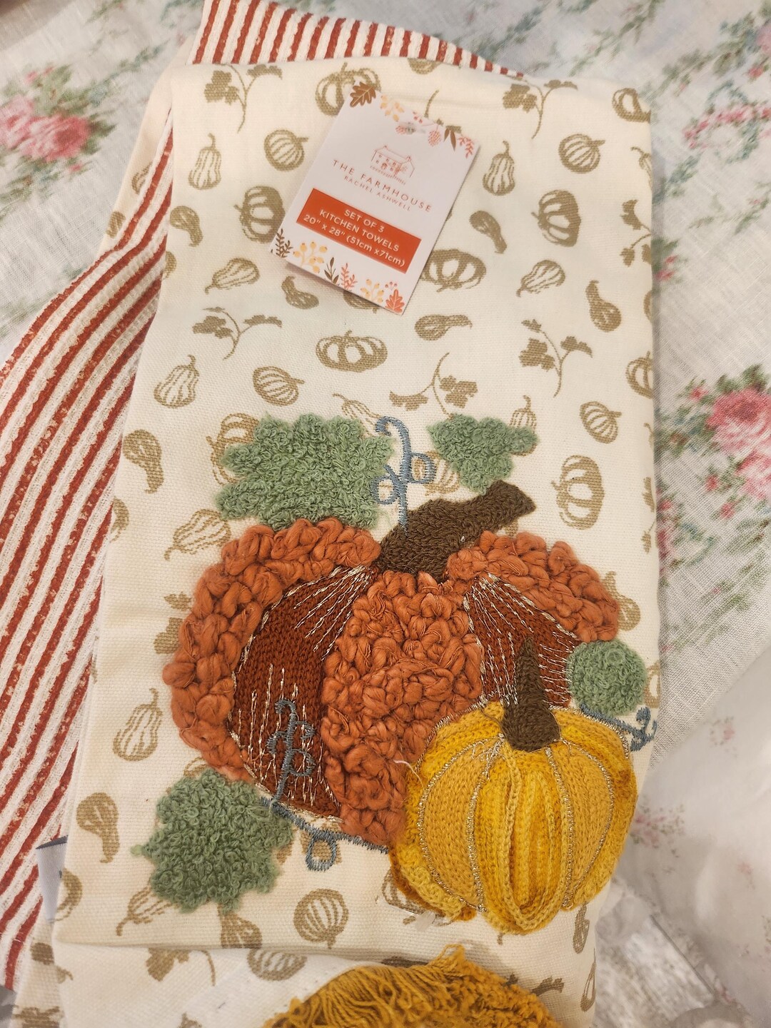 Rachel Ashwell Farmhouse Dish Towels: Fall Pumpkin Set of 3 - Etsy