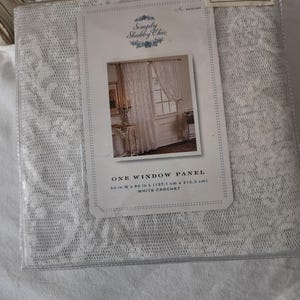 NOS rare retired simple Shabby Chic curtain panels Rachel ashwell white bedroom living room cover window