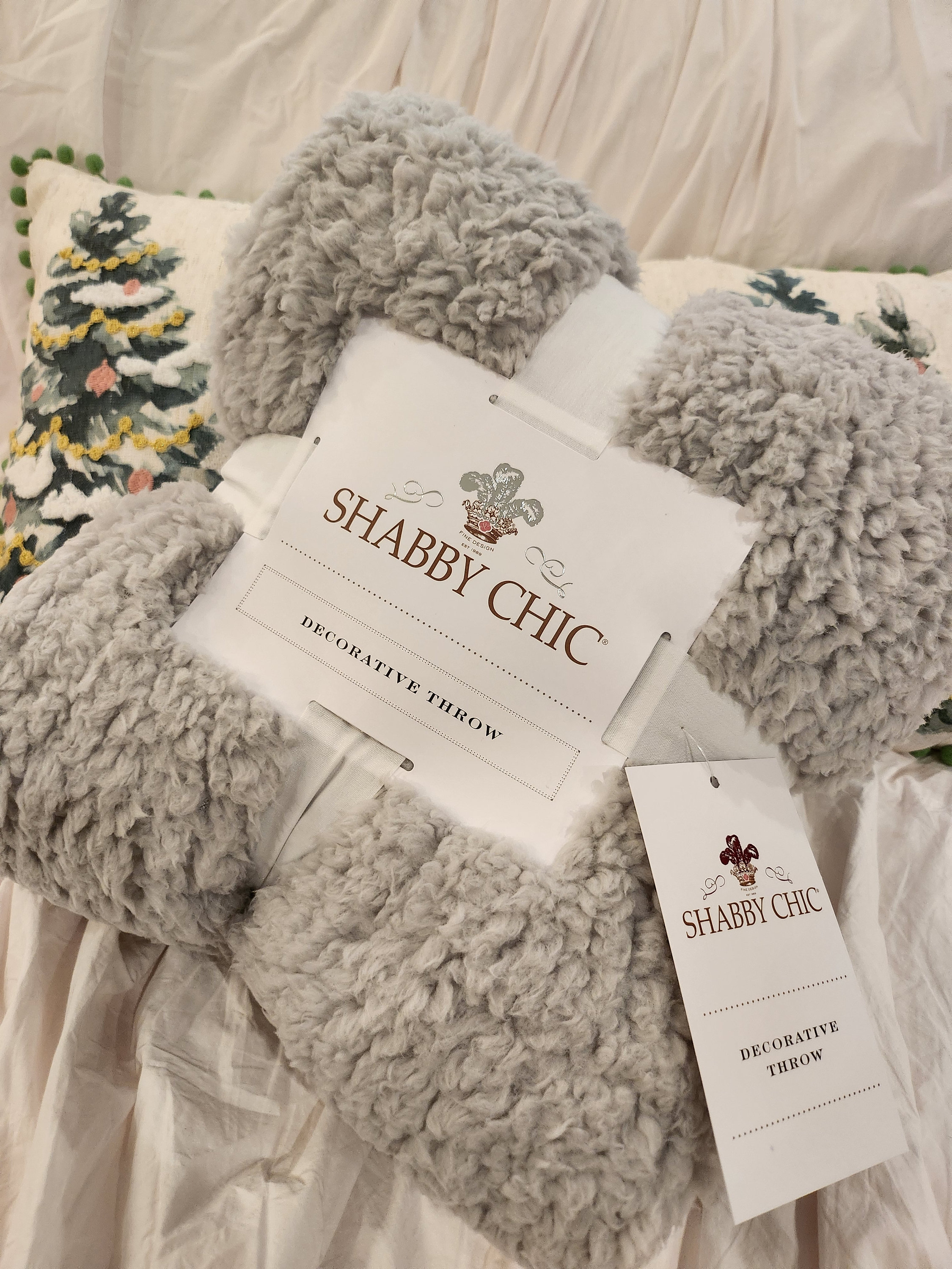 Shabby chic decorative throw hotsell