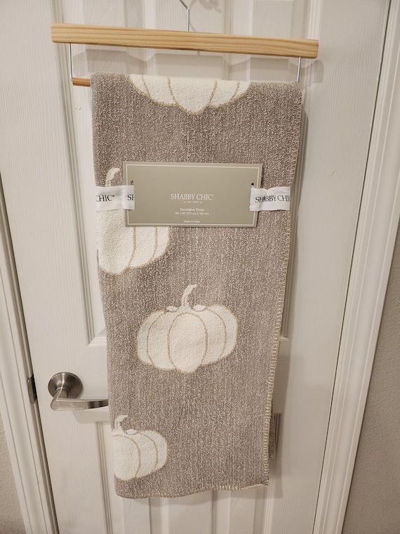 New Shabby Chic Decorative Throw Blanket Rachel Ashwell Pumpkins Fall Holiday Farmhouse Cottage Chic Etsy
