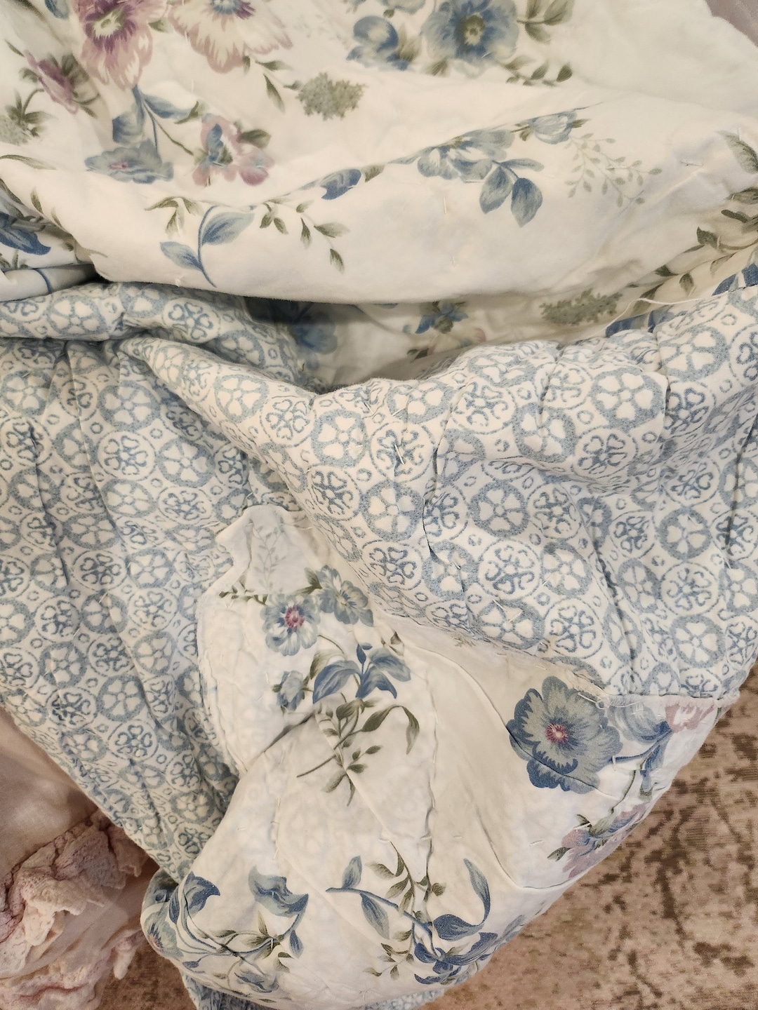 Simple Shabby Chic King Patchwork Quilt Rachel Ashwell Cotton
