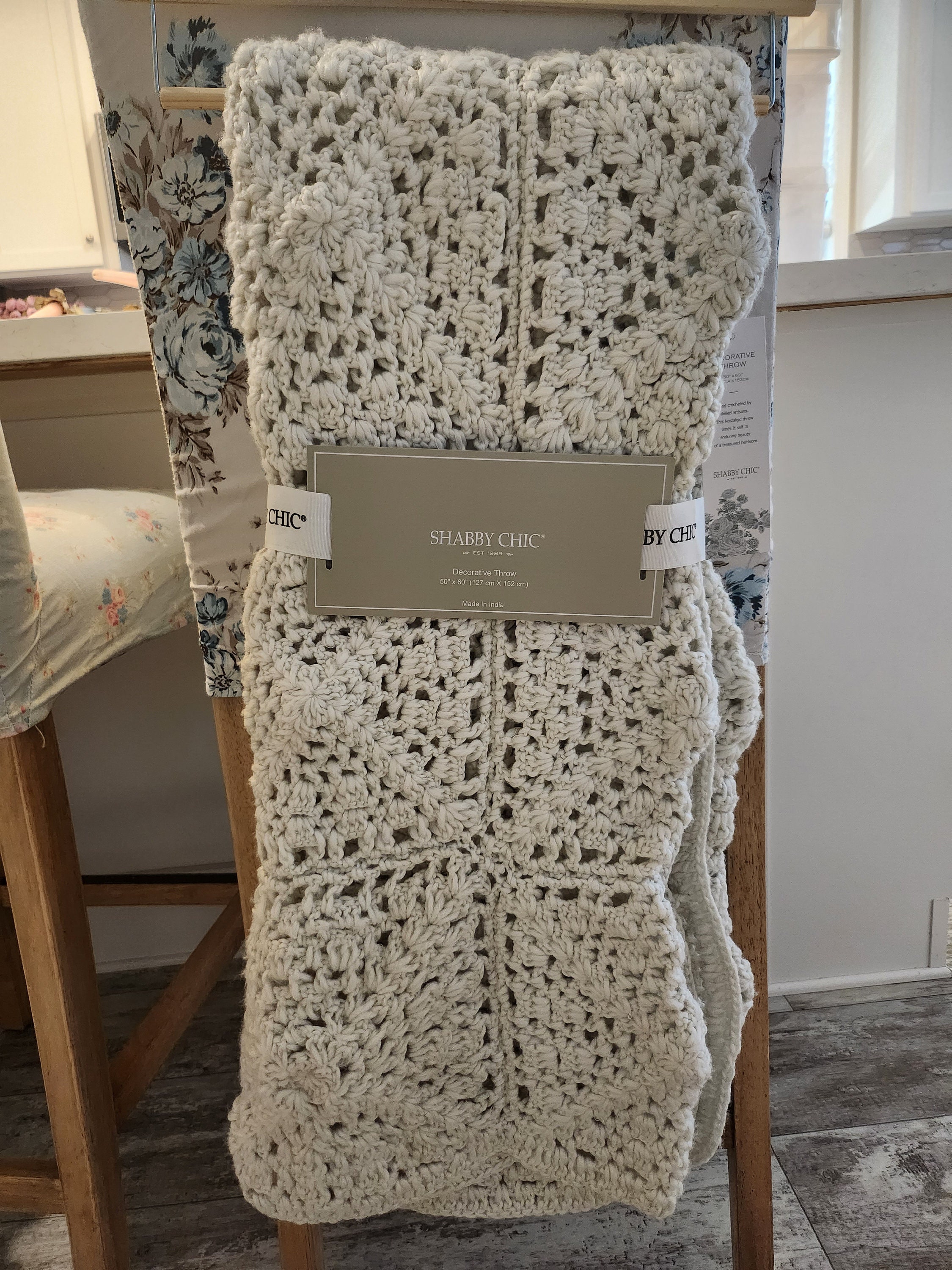 Heavy Brand New Crochet Shabby Chic Throw Rachel Ashwell Farmhouse Cottage Chic Etsy