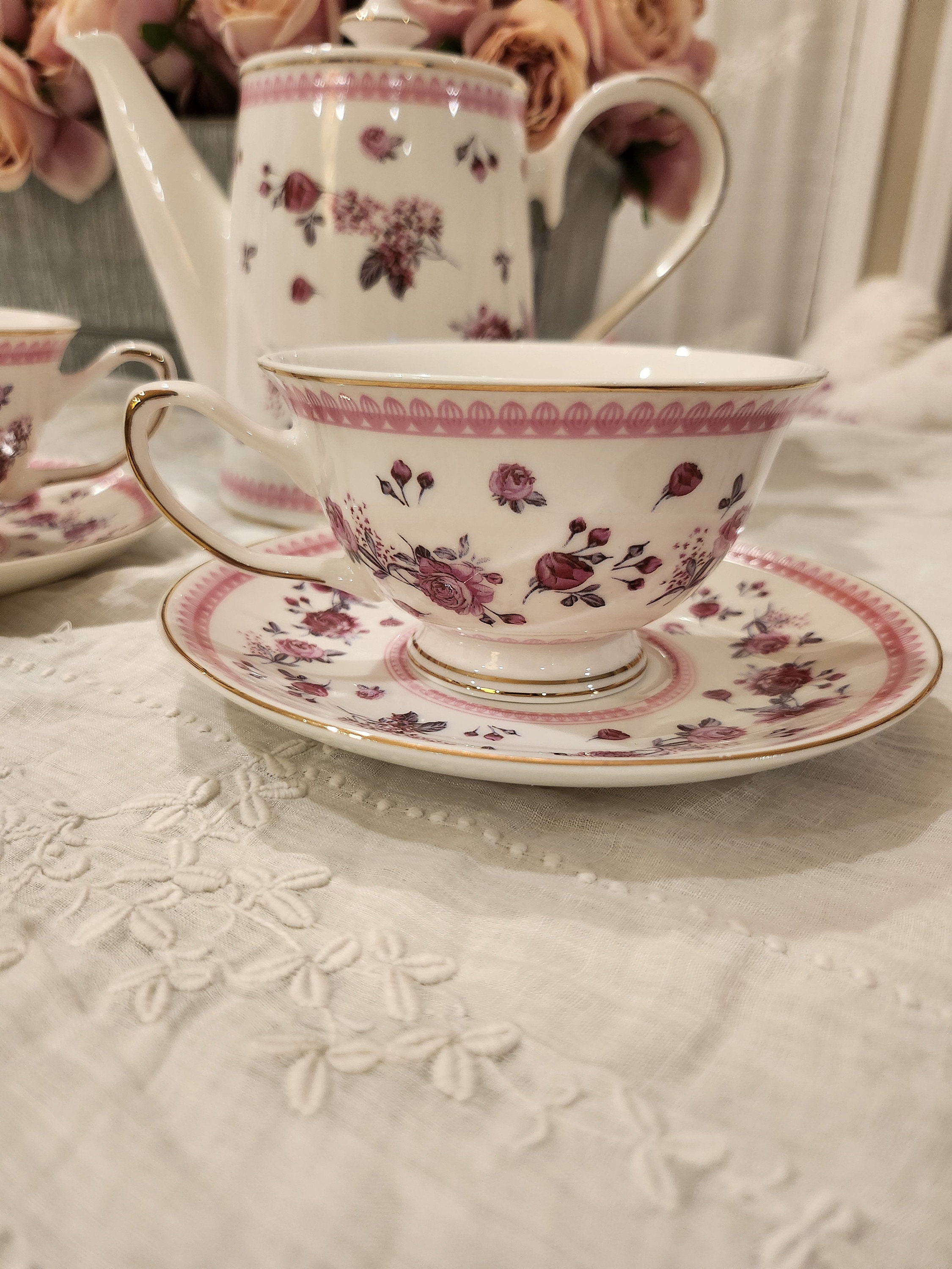 Rachel Ashwell 花柄の陶磁器皿 4枚セット