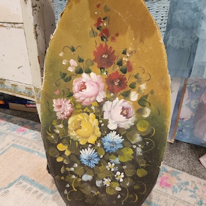 Vintage floral oil painting