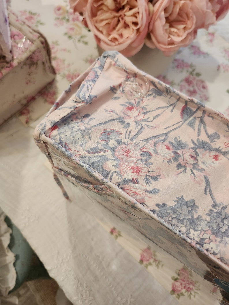 New Queen Shabby Chic Sheet Set Rachel Ashwell Pink Blue Cotton Soft