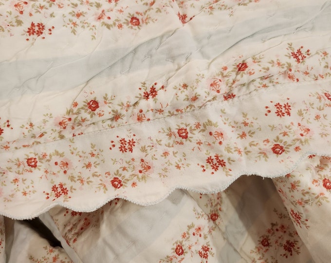 Rare Simple Shabby Chic King Size Quilt Two Matching Shams Rachel