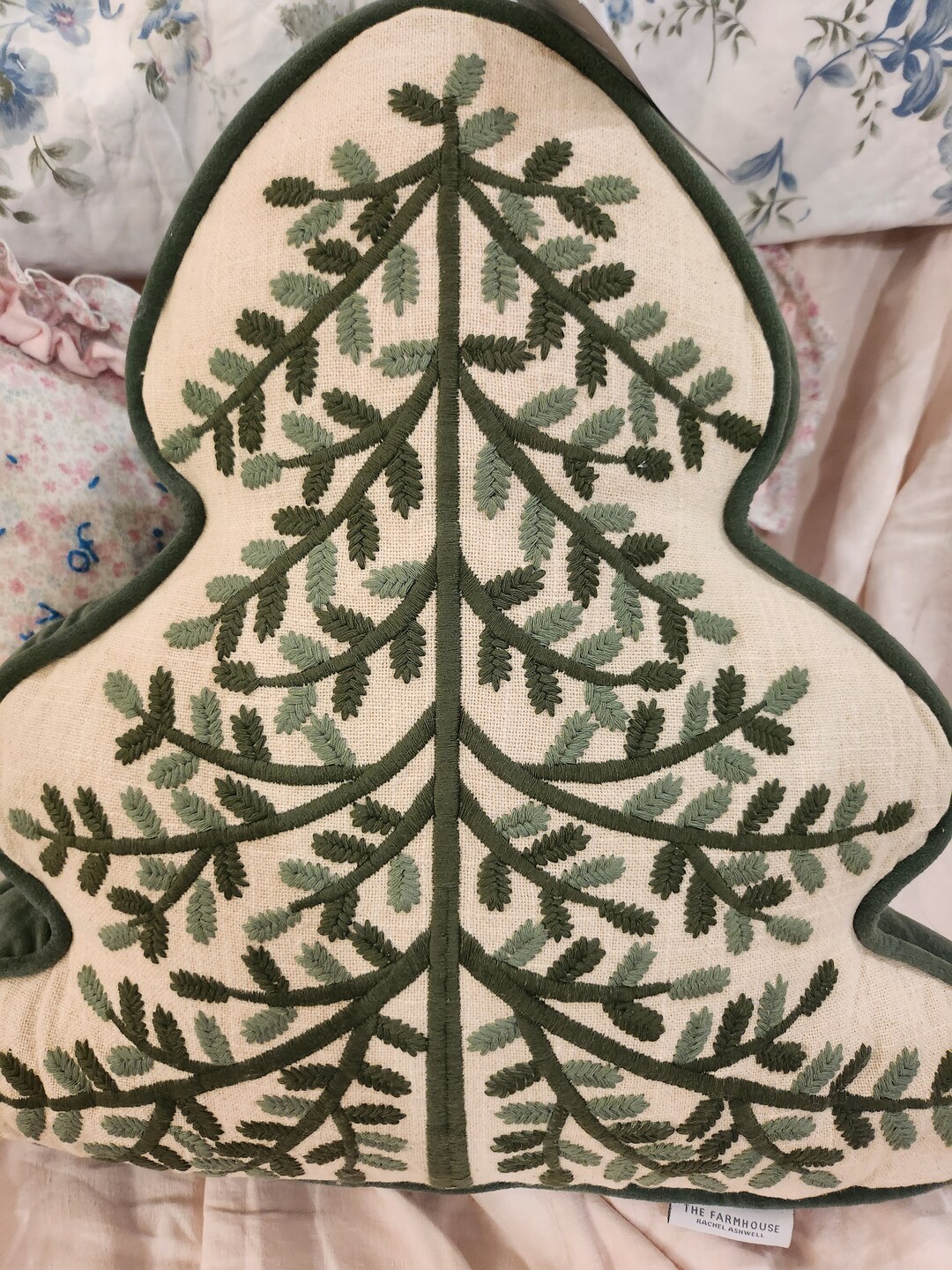 Rachel Ashwell Christmas Tree Throw Pillow Shabby Chic Farmhouse ...