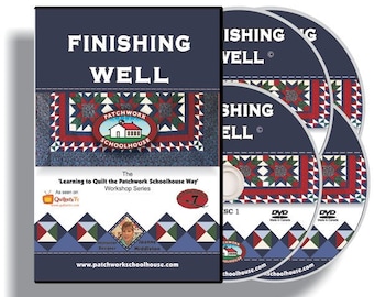Finishing Quilts Well: Quilting Lesson on DVD from Patchwork Schoolhouse-Mastery of Finshing a Quilt on Boarders and more - Lesson 7 of 7