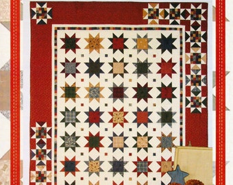 Quilt Pattern for Baby Boy/Men/More Simply Scrappy Stars: Pillow/Table Runner/Wall Hanging/Crib/Baby/Lap/Twin Beginner Quilt-Patchwork PDF