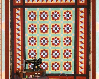 Quilt Pattern for Men or Baby Boy Me & D'Arcy McGee: Pillow/Table Runner/Wall Hanging/Baby/Crib/Double/Queen Quilt Pattern-Patchwork PDF