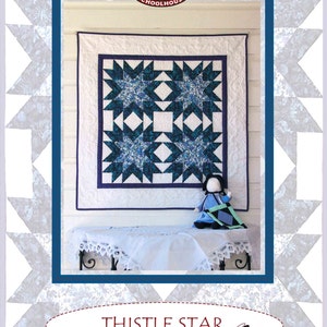 Free Quilt Pattern Thistle Star - Wall Hanging, Easy Quilt Project for Beginner, Simple Quilt Pattern - Patchwork Instant Download