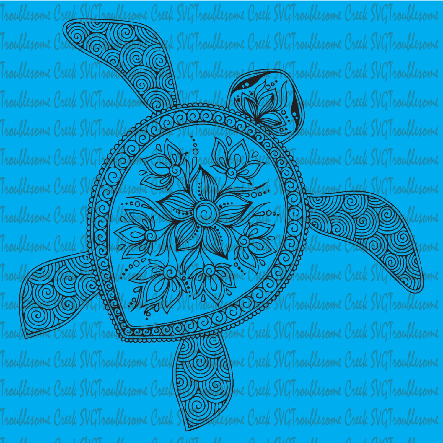 Download Turtle Mandala Turtle Tribal Turtle Sea Animal SVG | Etsy