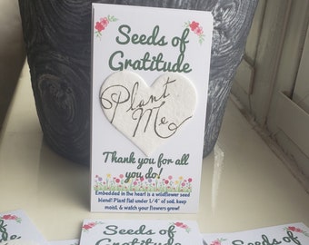 Gratitude Thank You Cards with Wildflower Seeds - 2in x 3.5in