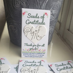 Gratitude Thank You Cards with Wildflower Seeds - 2in x 3.5in