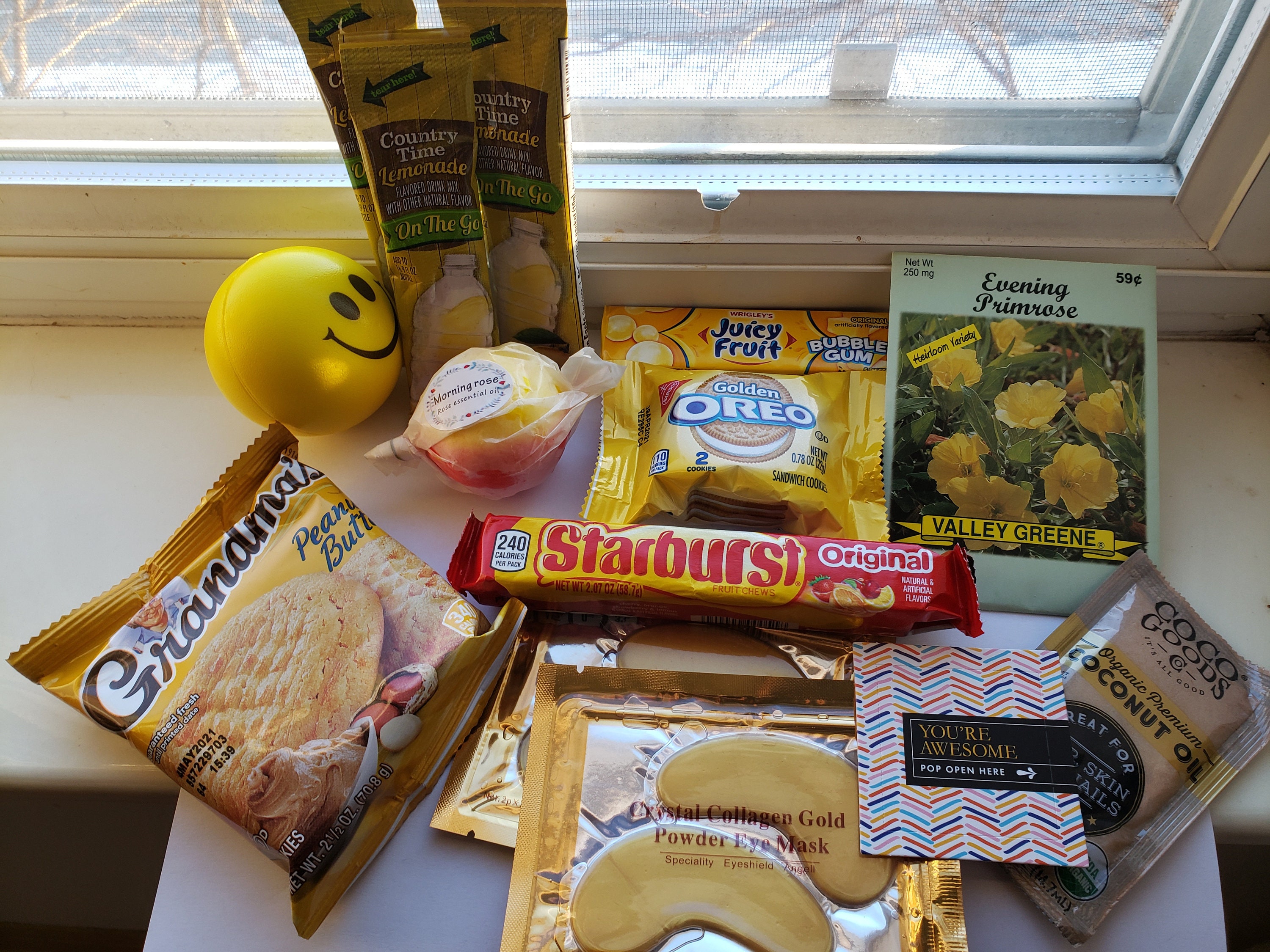 Sending Sunshine Yellow Themed Gift Box Etsy