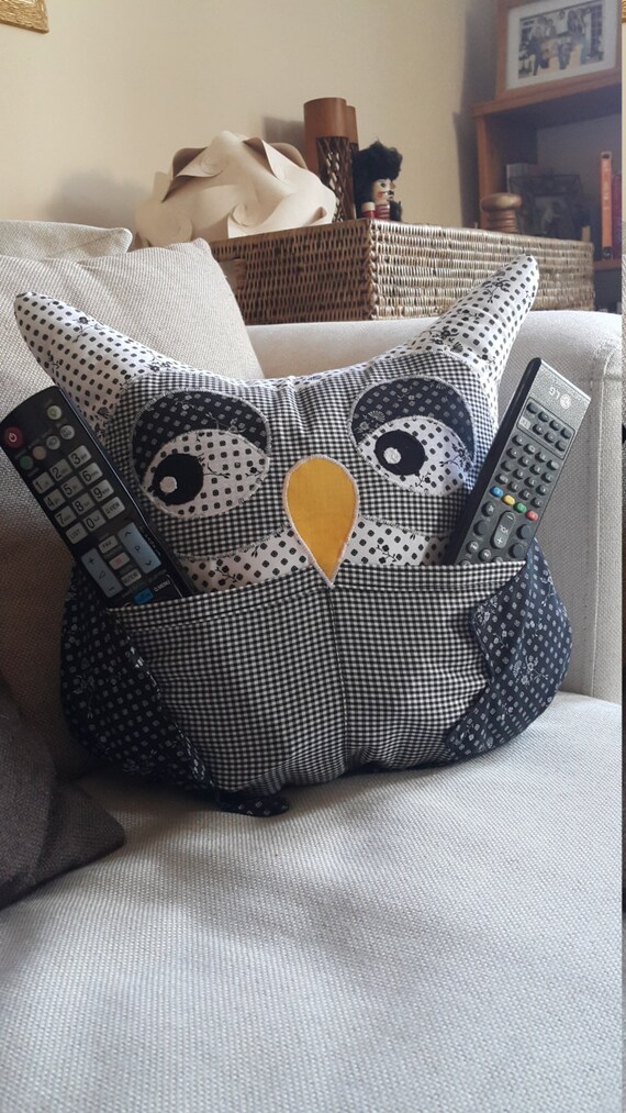Owlfred the TV remote holder