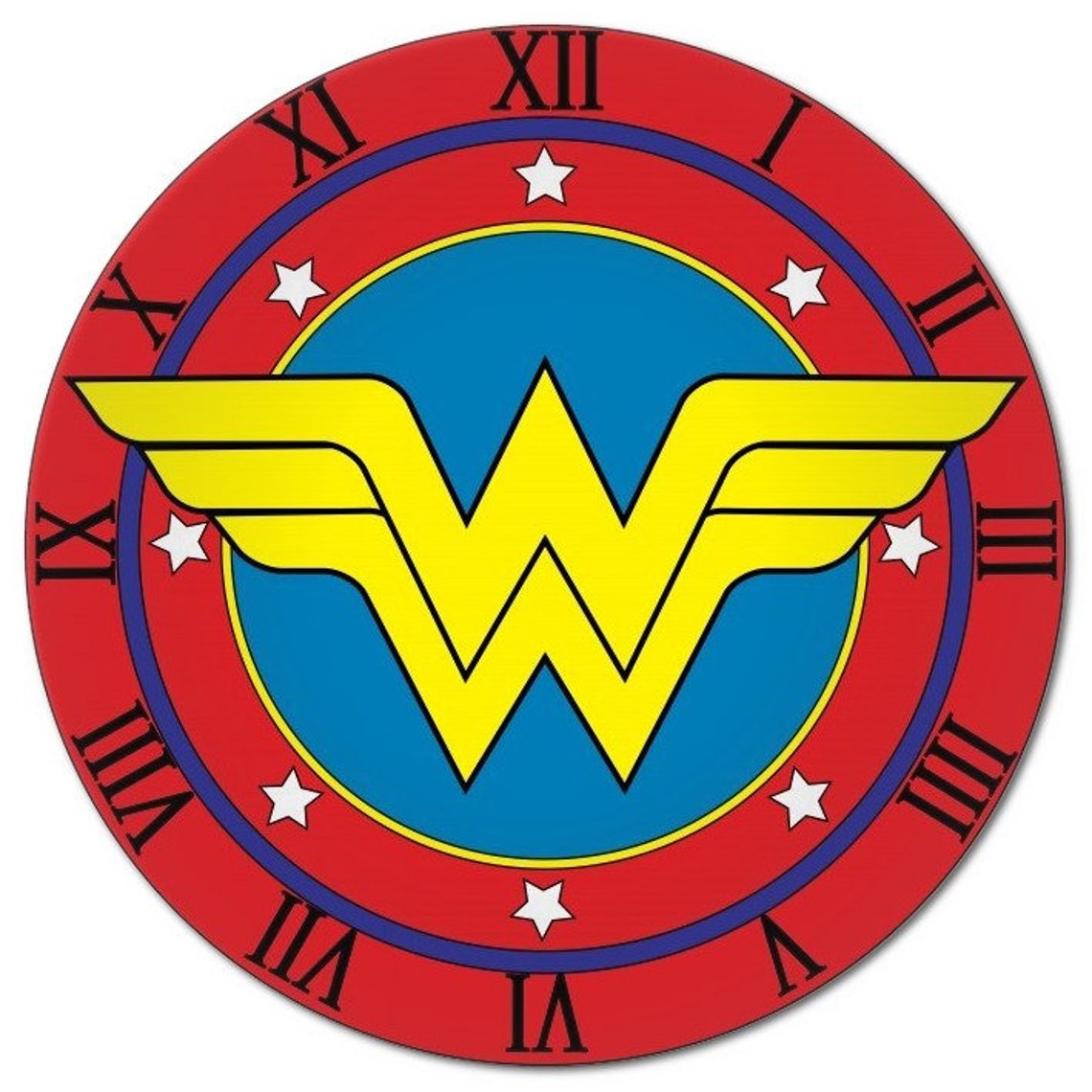 Wonder Woman Clock Etsy