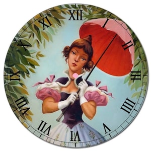 Parasol Girl Haunted Mansion Clock