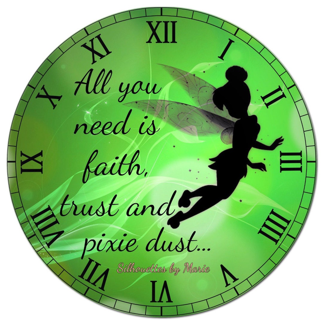Tinkerbell Clock Etsy