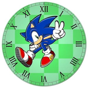 Sonic the Hedgehog ソニック　キャラクロック Sonic Hedgehog Clock - Etsy