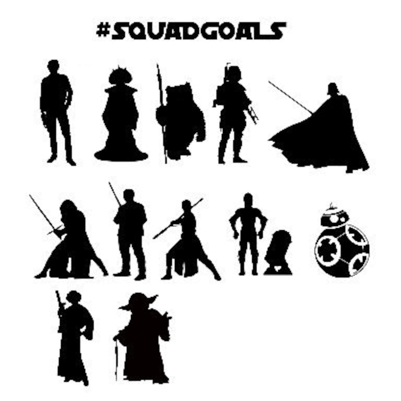 Star Wars Squad Goals Decals Etsy