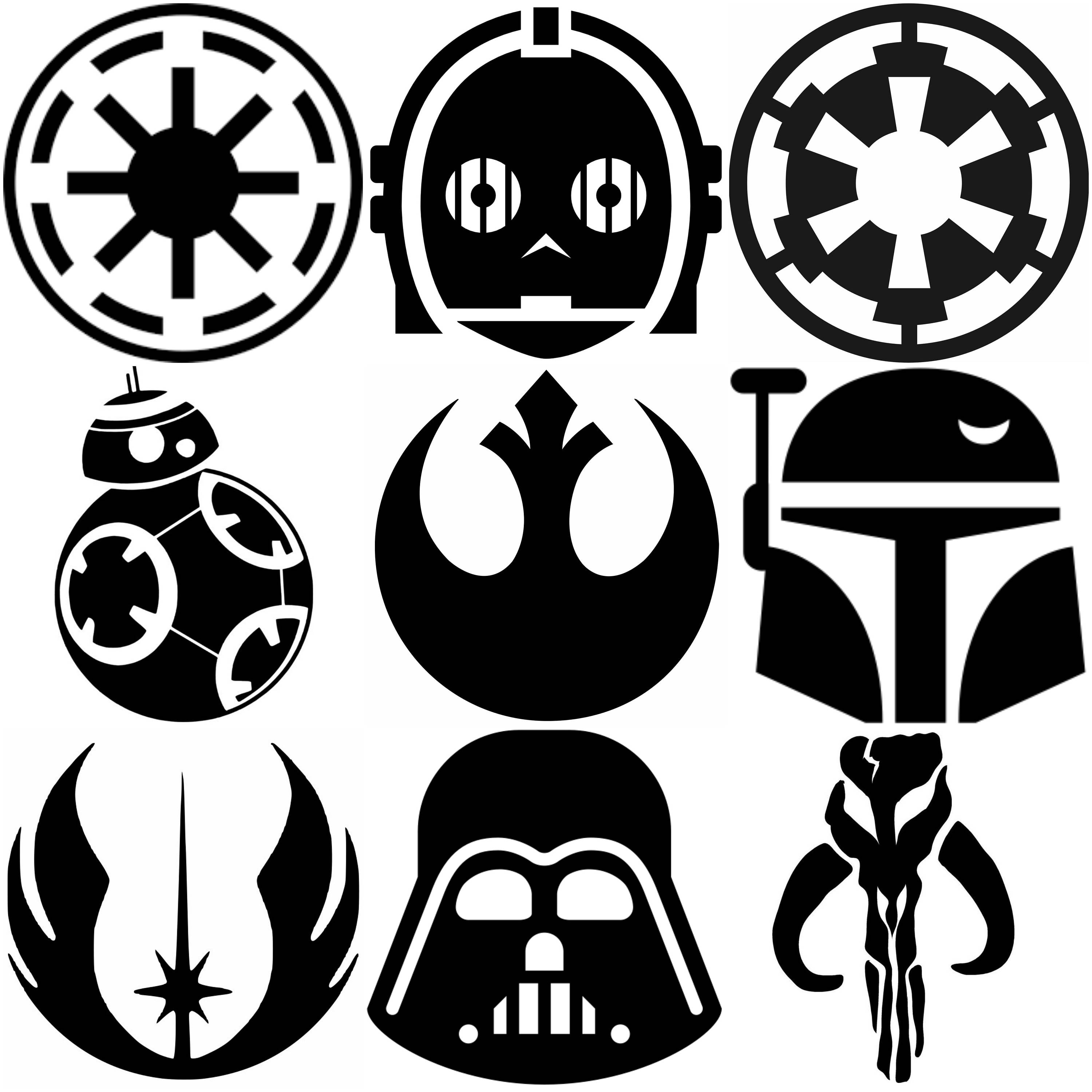 3'' Star Wars Decals Etsy