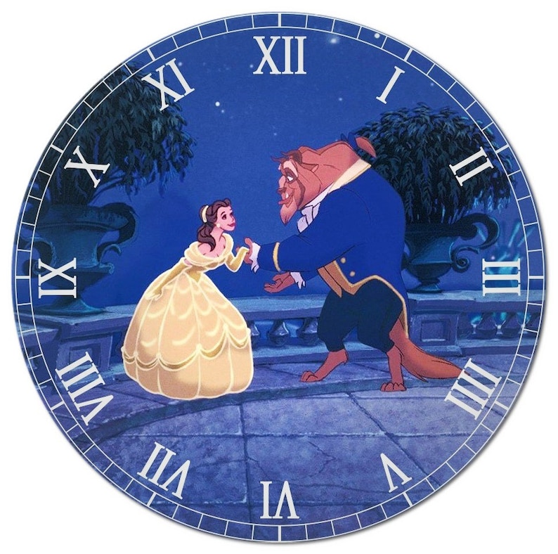 Beauty and the Beast Clock Etsy