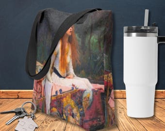 Lady of Shalott (Waterhouse) - Art-Inspired Tote Bag - Travel Errands Shopping Literary Gift