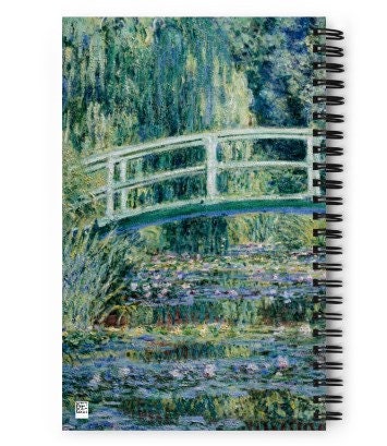 Monet Waterlilies & Japanese Bridge - Art-inspired Spiral Notebook ...