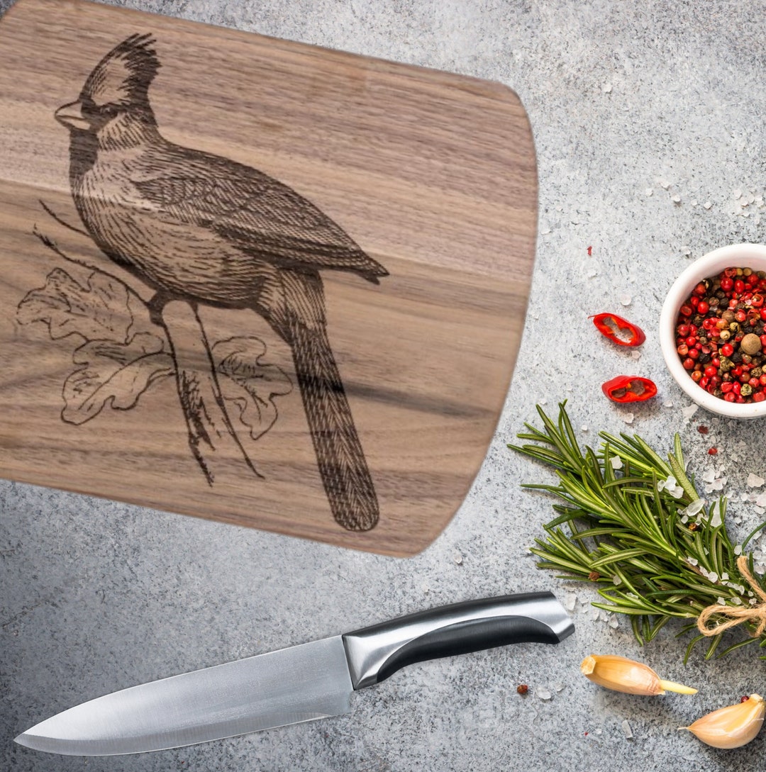 Cardinal Maple Cardinal Cutting Board Small/large Maple/walnut - Bird Lover Christmas ...