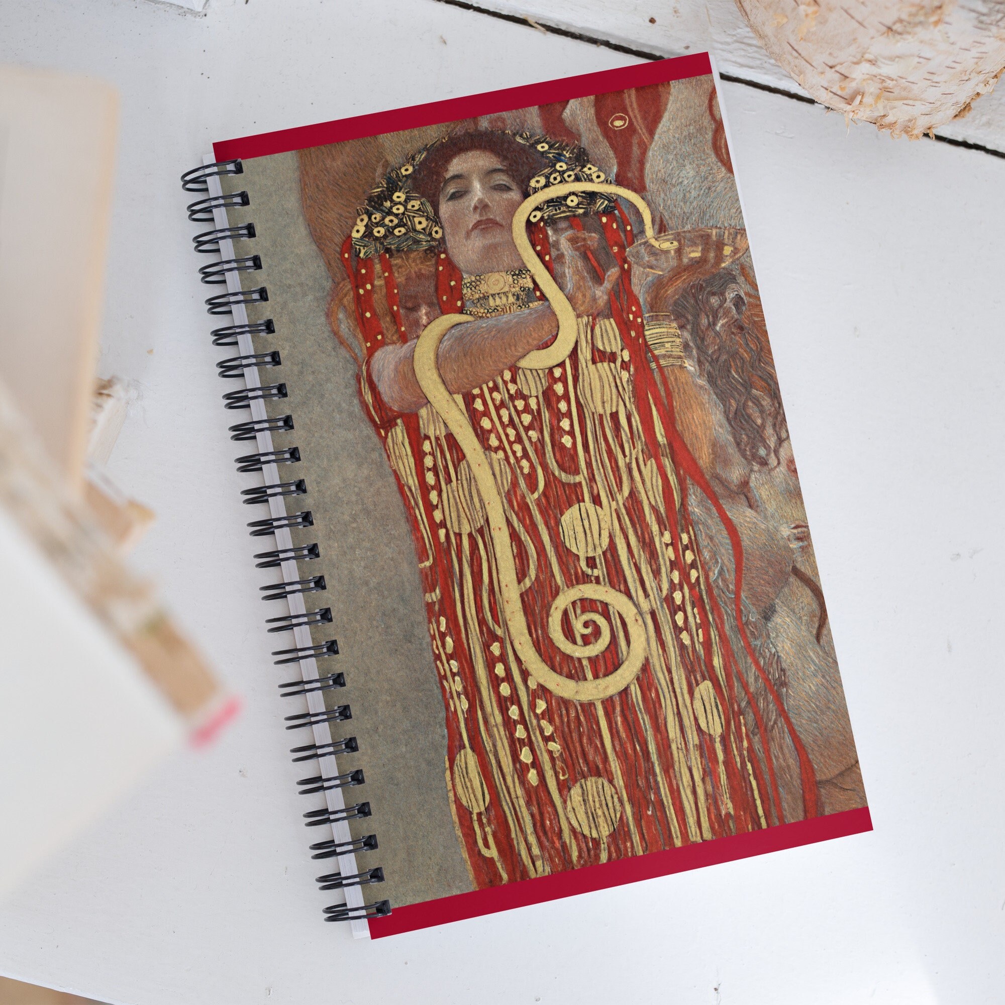 1pc Vintage Oil Painting Pattern Notebook With Sturdy Metal Coil, 16k Thick Extra  Large Sketch Pad, Diary Book