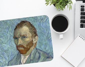 ゴッホの自画像：アートにインスパイアされたマウスパッド - 高級感のあるオフィス/デスク装飾、同僚へのギフト