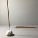 Incense stick holder in Concrete - A (Original grey faceted gemstone shape)