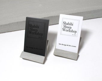 Stainless steel business card display