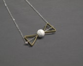 Marble Concrete x Brass Collection: Sterling silver necklace (MCB-002)