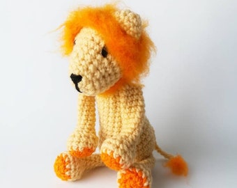 Crochet Lion Toy. Lion Stuffed animal toy. Baby Lion Toy. Plush Lion. Handmade toy. Childrens Toy. Stuffed Lion. Crochet Lion.  Plush Toys