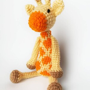 Giraffe Baby Rattle/ Crochet Giraffe/ Stuffed Animals for babies/ Amigurumi Giraffe/ Stuffed Baby Toys/ Baby Shower Gift/ Crochet Animal image 3