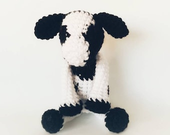 Holstein Cow Stuffed Animal. Crochet Cow. Baby Cow Toy. Toy Cow. Plush Dairy Cow. Cow Lover. Dairy Cow. Cow Gift. Baby Gift. Cow Rattle