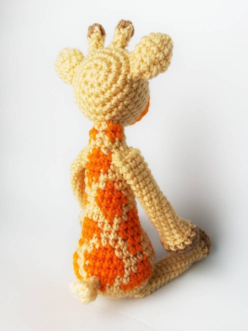 Giraffe Baby Rattle/ Crochet Giraffe/ Stuffed Animals for babies/ Amigurumi Giraffe/ Stuffed Baby Toys/ Baby Shower Gift/ Crochet Animal image 2