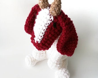 Crochet Goat Toy/ Stuffed Goat Toy/ Amigurumi Goat/ Farm Animals/ Boer Goat/ Stuffed Farm Animal/ Billy Goat/ 4H Meat Goat/ FFA livestock