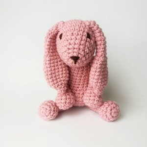 Pink Crochet Bunny Rabbit Baby Rattle