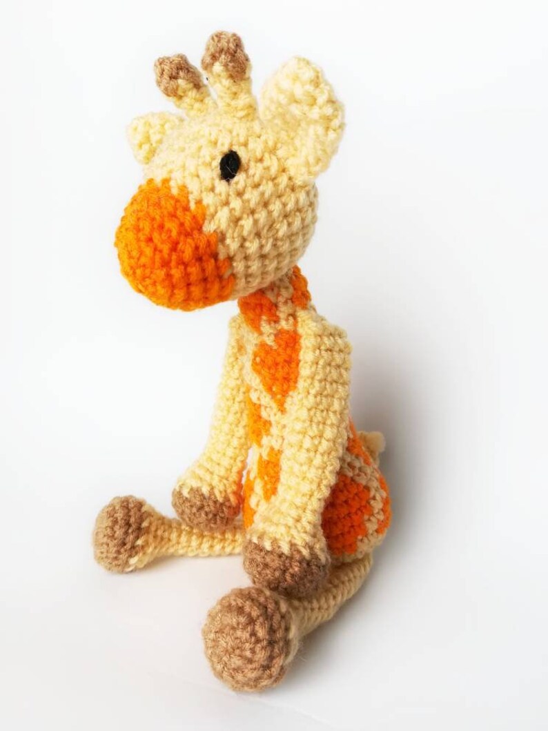 Giraffe Baby Rattle/ Crochet Giraffe/ Stuffed Animals for babies/ Amigurumi Giraffe/ Stuffed Baby Toys/ Baby Shower Gift/ Crochet Animal image 1