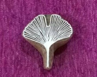 Gingko leaf design indian wood stamp, pottery stamps, textile stamp, fabric stamps, wood carved printing blocks, soap stamps, batik stamps