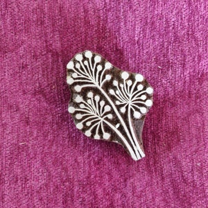 Dandelion3 flower indian wooden stamp, pottery stamp textile stamp wood carved printing block fabric stamps