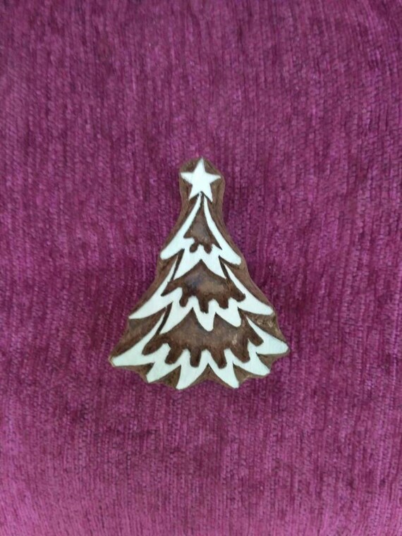 christmas wooden printing blocks